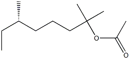 [S,(+)]-2,6-ジメチル-2-オクタノールアセタート 化学構造式