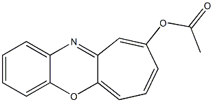9-アセトキシベンゾ[b]シクロヘプタ[e][1,4]オキサジン 化学構造式