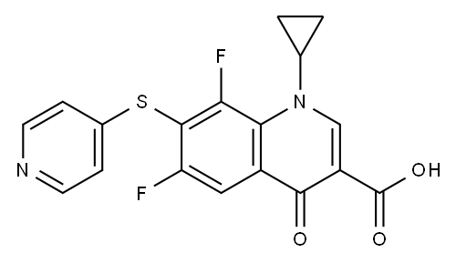 7-(Pyridin-4-yl)thio-1-cyclopropyl-6,8-difluoro-1,4-dihydro-4-oxoquinoline-3-carboxylic acid