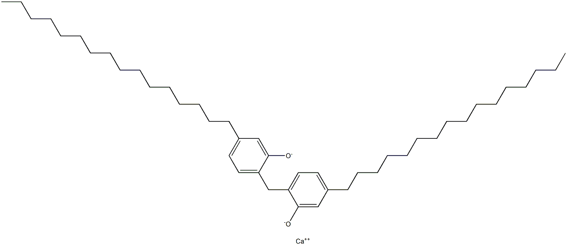 カルシウム2,2'-メチレンビス(5-ヘキサデシルフェノキシド) 化学構造式