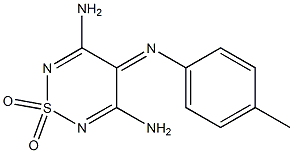 3,5-ジアミノ-4-[(4-メチルフェニル)イミノ]-4H-1,2,6-チアジアジン1,1-ジオキシド 化学構造式