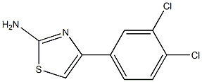 4-(3,4-二氯苯基) 噻唑-2-氨, , 结构式