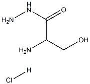 DL-丝氨酸酰肼盐酸盐 结构式