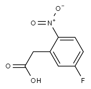 2-硝基-5-氟苯乙酸 结构式