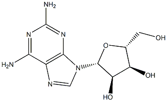 2,6-Diaminopurine-riboside Structure