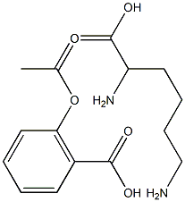 DL-赖氨酸-阿斯匹林, , 结构式