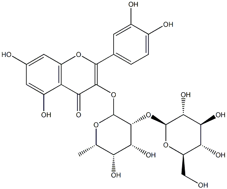 3-[(2S,3R,4R,5S,6S)-4,5-dihydroxy-6-methyl-3-[(2S,3R,4S,5S,6R)-3,4,5-trihydroxy-6-(hydroxymethyl)oxan-2-yl]oxy-oxan-2-yl]oxy-2-(3,4-dihydroxyphenyl)-5,7-dihydroxy-chromen-4-one