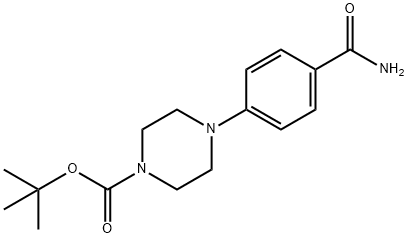 TERT-BUTYL 4-(4-CARBAMOYLPHENYL)PIPERAZINE-1-CARBOXYLATE Struktur