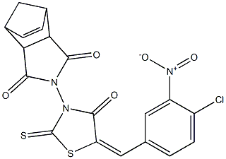 4-{5-[(4-chloro-3-nitrophenyl)methylene]-4-oxo-2-thioxo-1,3-thiazolan-3-yl}-4-azatricyclo[5.2.1.0~2,6~]dec-8-ene-3,5-dione