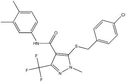 5-[(4-chlorobenzyl)sulfanyl]-N-(3,4-dimethylphenyl)-1-methyl-3-(trifluoromethyl)-1H-pyrazole-4-carboxamide