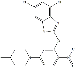 4,6-dichloro-2-[5-(4-methylpiperidino)-2-nitrophenoxy]-1,3-benzothiazole