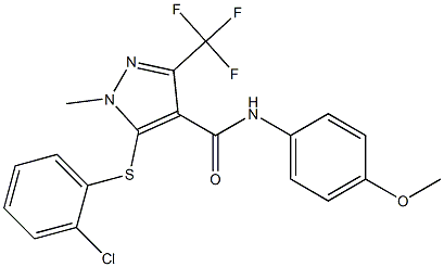5-[(2-chlorophenyl)sulfanyl]-N-(4-methoxyphenyl)-1-methyl-3-(trifluoromethyl)-1H-pyrazole-4-carboxamide