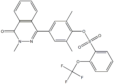2,6-dimethyl-4-(3-methyl-4-oxo-3,4-dihydrophthalazin-1-yl)phenyl 2-(trifluoromethoxy)benzene-1-sulfonate