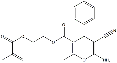 2-(methacryloyloxy)ethyl 6-amino-5-cyano-2-methyl-4-phenyl-4H-pyran-3-carboxylate