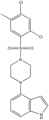 4-{4-[(2,4-dichloro-5-methylphenyl)sulfonyl]piperazino}-1H-indole