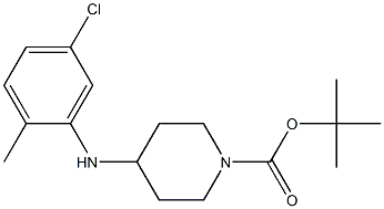 tert-butyl 4-(5-chloro-2-methylanilino)tetrahydro-1(2H)-pyridinecarboxylate Struktur