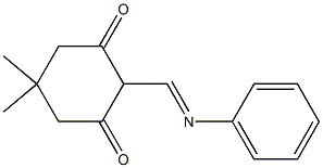 5,5-dimethyl-2-[(phenylimino)methyl]-1,3-cyclohexanedione Structure