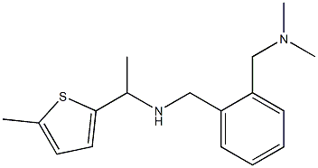 ({2-[(dimethylamino)methyl]phenyl}methyl)[1-(5-methylthiophen-2-yl)ethyl]amine Structure