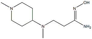 (1Z)-N'-hydroxy-3-[methyl(1-methylpiperidin-4-yl)amino]propanimidamide Structure