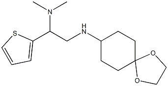 (2-{1,4-dioxaspiro[4.5]decan-8-ylamino}-1-(thiophen-2-yl)ethyl)dimethylamine|