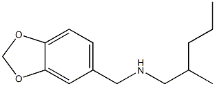 (2H-1,3-benzodioxol-5-ylmethyl)(2-methylpentyl)amine Structure