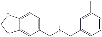 (2H-1,3-benzodioxol-5-ylmethyl)[(3-methylphenyl)methyl]amine Structure