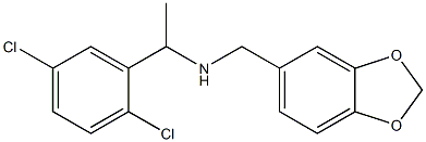 (2H-1,3-benzodioxol-5-ylmethyl)[1-(2,5-dichlorophenyl)ethyl]amine Structure