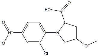 1-(2-chloro-4-nitrophenyl)-4-methoxypyrrolidine-2-carboxylic acid