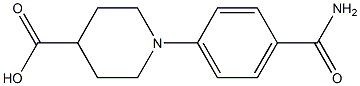 1-(4-carbamoylphenyl)piperidine-4-carboxylic acid|