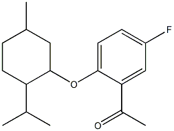 1-(5-fluoro-2-{[5-methyl-2-(propan-2-yl)cyclohexyl]oxy}phenyl)ethan-1-one