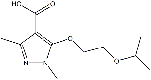 1,3-dimethyl-5-[2-(propan-2-yloxy)ethoxy]-1H-pyrazole-4-carboxylic acid