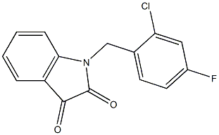 1-[(2-chloro-4-fluorophenyl)methyl]-2,3-dihydro-1H-indole-2,3-dione