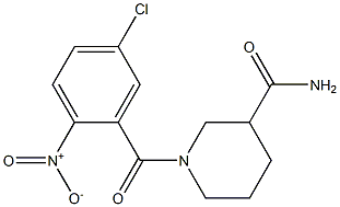 1-[(5-chloro-2-nitrophenyl)carbonyl]piperidine-3-carboxamide