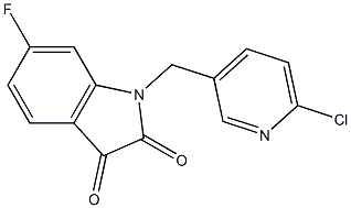 1-[(6-chloropyridin-3-yl)methyl]-6-fluoro-2,3-dihydro-1H-indole-2,3-dione