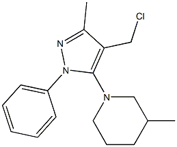 1-[4-(chloromethyl)-3-methyl-1-phenyl-1H-pyrazol-5-yl]-3-methylpiperidine