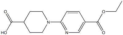1-[5-(ethoxycarbonyl)pyridin-2-yl]piperidine-4-carboxylic acid Structure