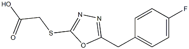 2-({5-[(4-fluorophenyl)methyl]-1,3,4-oxadiazol-2-yl}sulfanyl)acetic acid