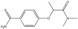 2-(4-carbamothioylphenoxy)-N,N-dimethylpropanamide Struktur