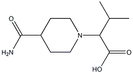 2-(4-carbamoylpiperidin-1-yl)-3-methylbutanoic acid Structure