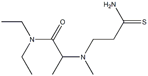 2-[(2-carbamothioylethyl)(methyl)amino]-N,N-diethylpropanamide Structure