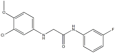 2-[(3-chloro-4-methoxyphenyl)amino]-N-(3-fluorophenyl)acetamide