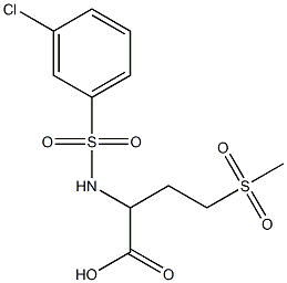 2-[(3-chlorobenzene)sulfonamido]-4-methanesulfonylbutanoic acid