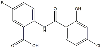 2-[(4-chloro-2-hydroxybenzene)amido]-5-fluorobenzoic acid
