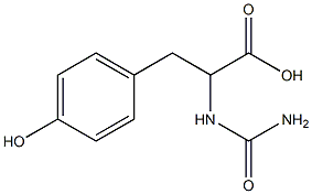 2-[(aminocarbonyl)amino]-3-(4-hydroxyphenyl)propanoic acid Structure