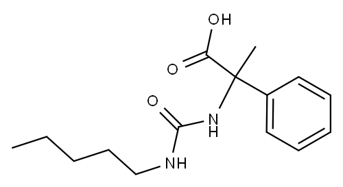 2-[(pentylcarbamoyl)amino]-2-phenylpropanoic acid