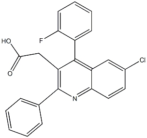 2-[6-chloro-4-(2-fluorophenyl)-2-phenylquinolin-3-yl]acetic acid