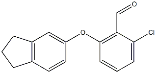 2-chloro-6-(2,3-dihydro-1H-inden-5-yloxy)benzaldehyde Structure