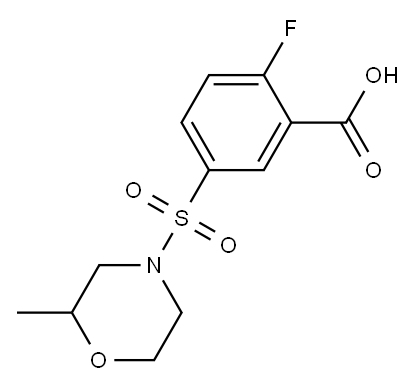 2-fluoro-5-[(2-methylmorpholine-4-)sulfonyl]benzoic acid