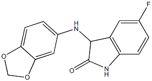 3-(2H-1,3-benzodioxol-5-ylamino)-5-fluoro-2,3-dihydro-1H-indol-2-one Structure