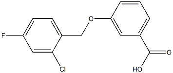 3-[(2-chloro-4-fluorophenyl)methoxy]benzoic acid 结构式